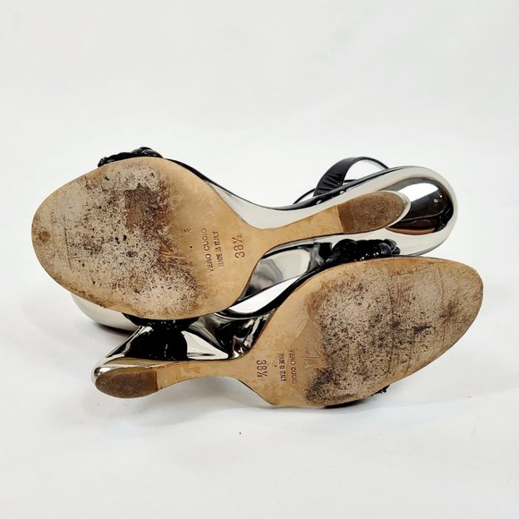 Giuseppe Zanotti Black and Silver Garconne Sandal - Picture 5 of 5